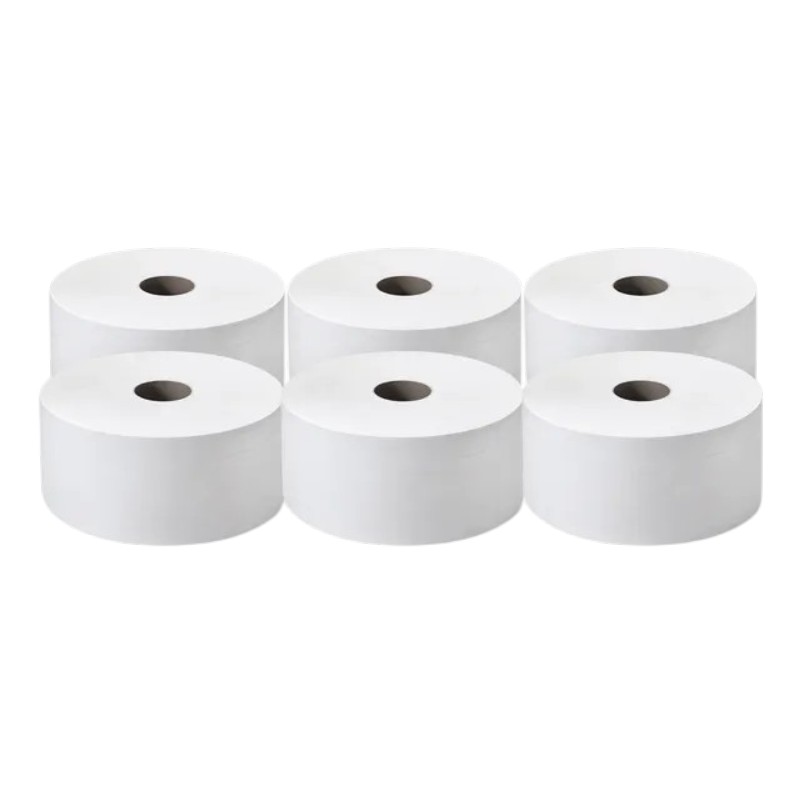 Jumbo toiletpapier - 2-laags - witte cellulose - 270 m - 6 rollen